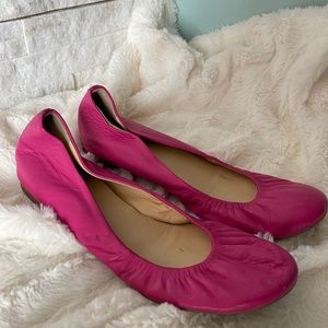 J. Crew Pink Leather Flats (7.5)